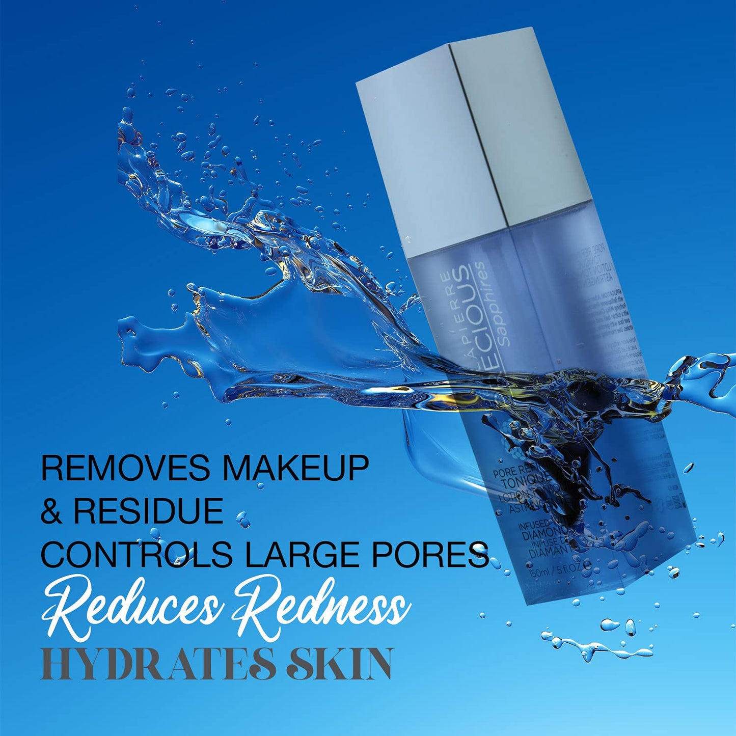 Bellapierre Precious Sapphires Diamond-Infused Pore Refining Tonique | All Natural Toner Gently Removes Makeup & Residue | Chamomile, Honey, Beauty & Personal Care bellapierre