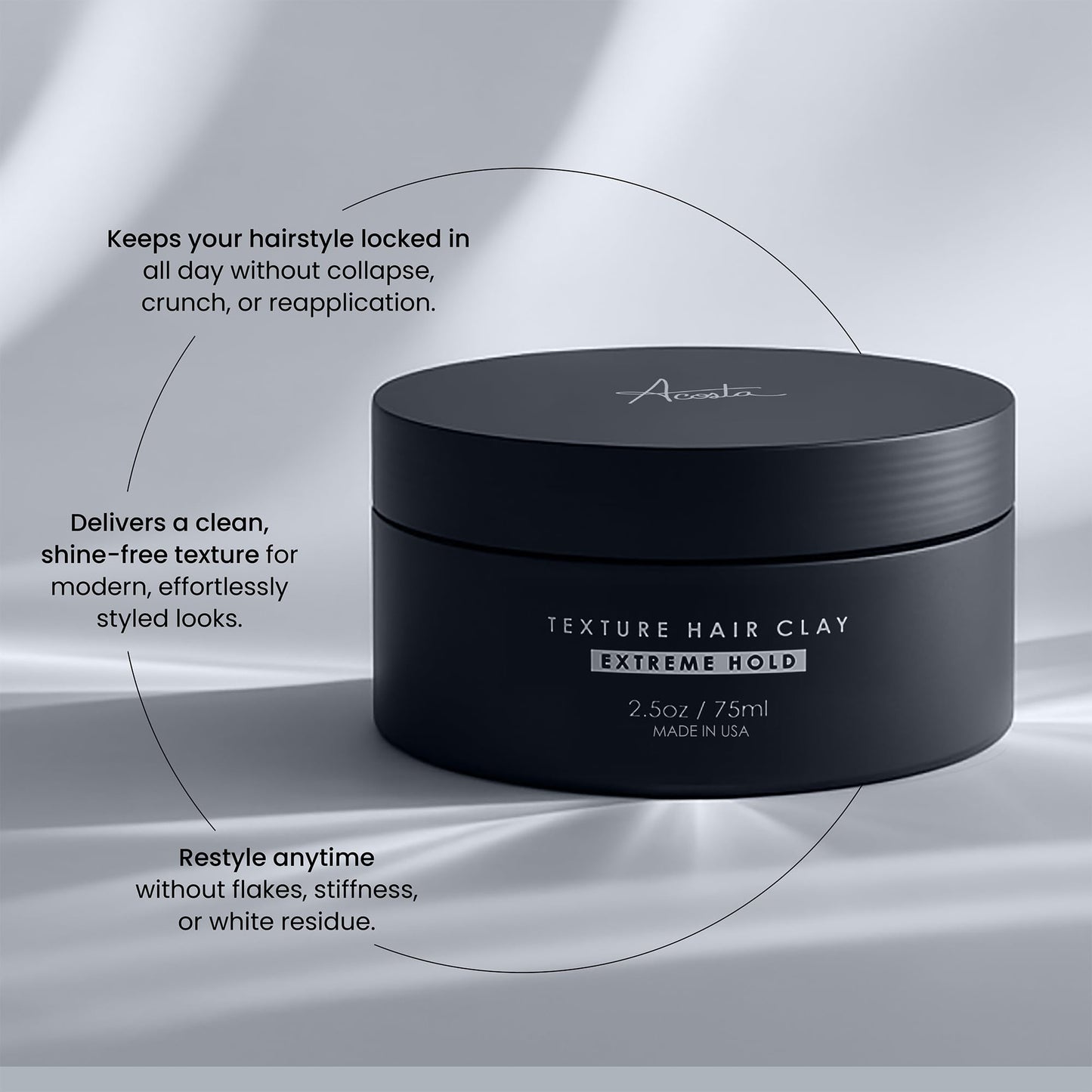 Alex Costa Hair Clay for Men by Forte Series Extreme Hold Men's with Natural Ingredients to Add Texture, Volume and Definition to Thick/Coarse Hair Beauty & Personal Care Alex Costa