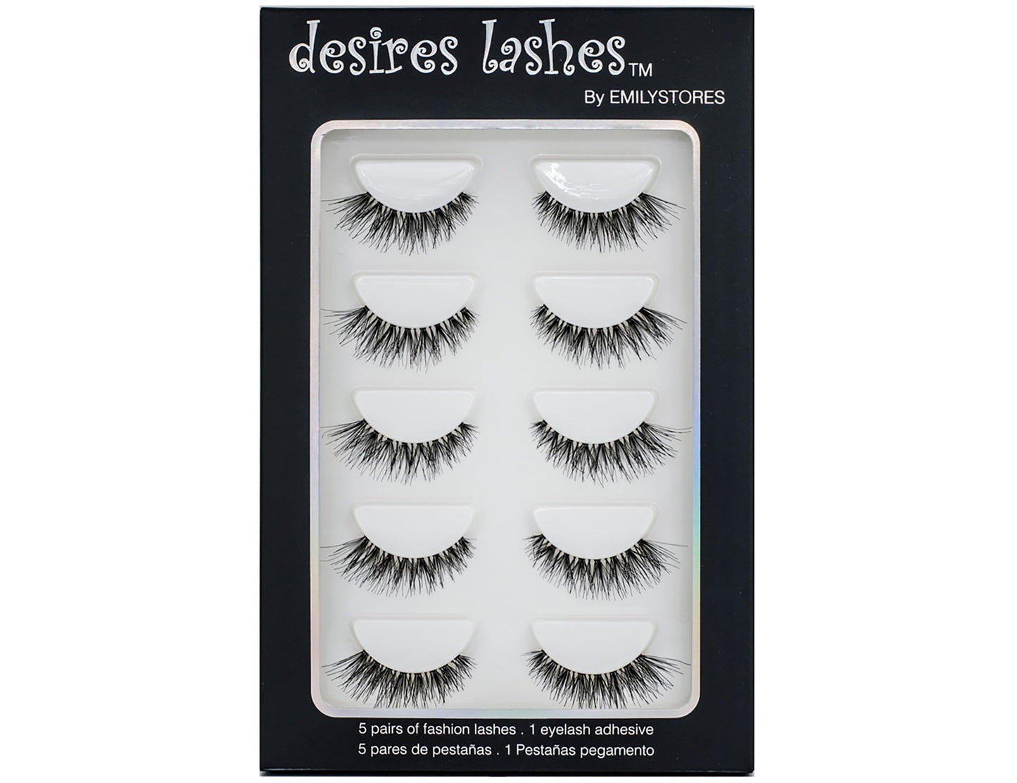 DESIRES LASHES Multipack Demi Wispies Fake Eyelashes 5Pairs Per Kits, 01 Monday Beauty & Personal Care DESIRES LASHES By EMILYSTORES