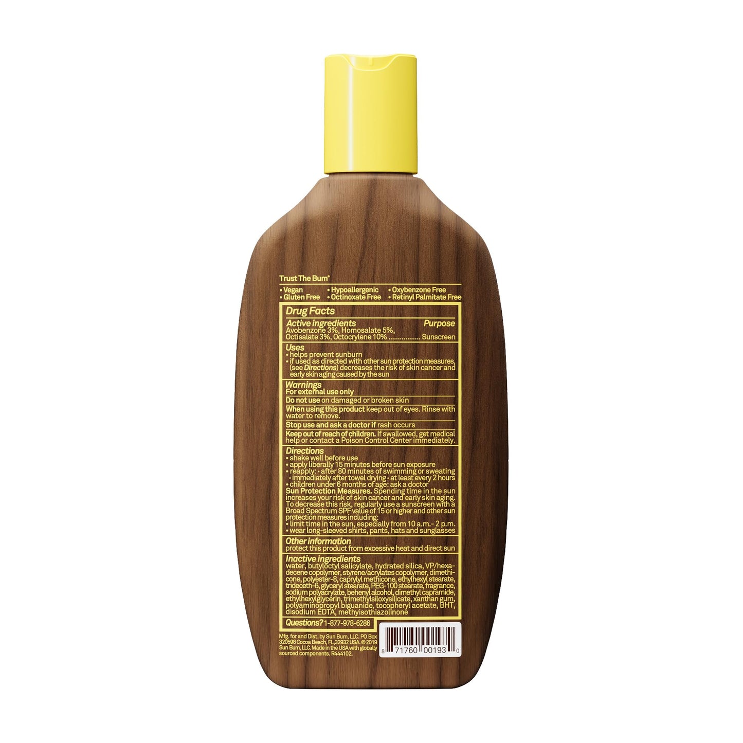 Sun Bum Original SPF 30 Sunscreen Body Lotion - Broad Spectrum Moisturizing Sunscreen with Vitamin E - Hawaii 104 Act Compliant (Made without Beauty & Personal Care Sun Bum