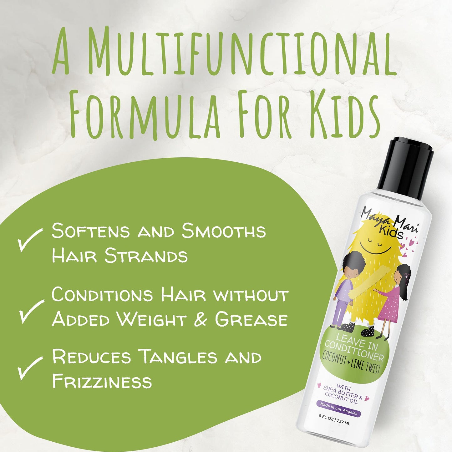 MAYA MARI Kids Leave-In Conditioner and Hair Detangling Cream, Sulfate Free, Coconut Lime Twist, Botanical Oil Blend for Toddlers, Boys and Girls Beauty & Personal Care MAYA MARI