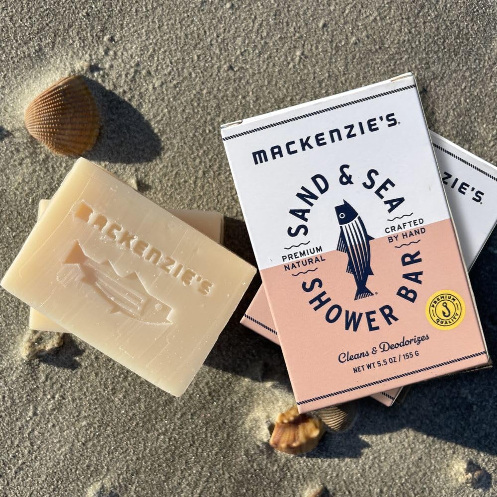 MACKENZIE'S Sand & Sea Shower Bar - Gifts for Women - Gifts for Men - Coastal Gifts - Moisturizing - Natural Bar Soap - Sea Salt - Ozone - Citrus Beauty & Personal Care MACKENZIE'S