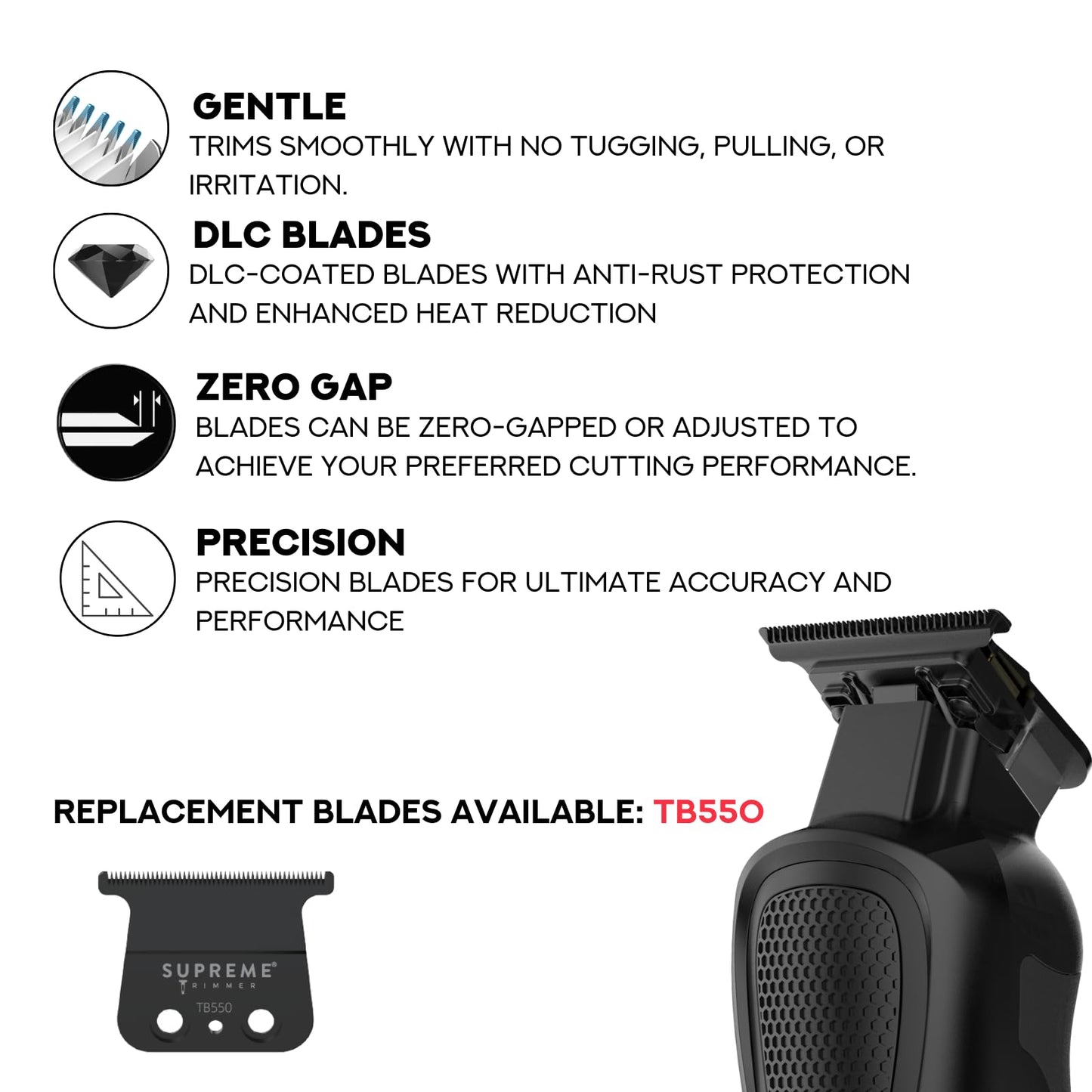 Supreme Trimmer Darkstar 82 Metal Body Clipper, Trimmer & Darkstar Foil Shaver Set with Magnetic Vector Motor - 180 Min Run Time, 9100 RPM Beauty and Personal Care Supreme Trimmer