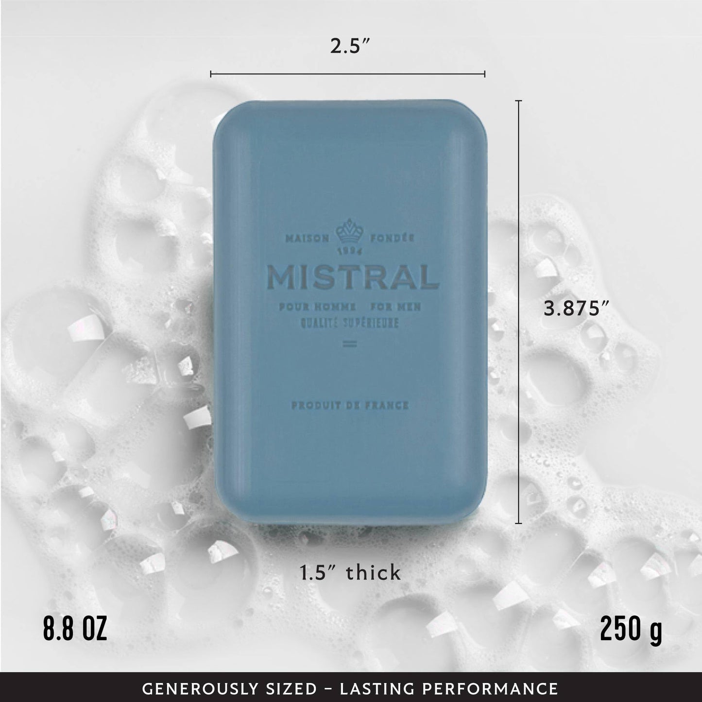 Mistral Cedarwood Marine Luxury Bar Soap for Men | Men’s Natural Soap Bar | Paraben, Phthalates Free | Moisturizing & Triple-Milled Natural Soap Beauty & Personal Care Mistral