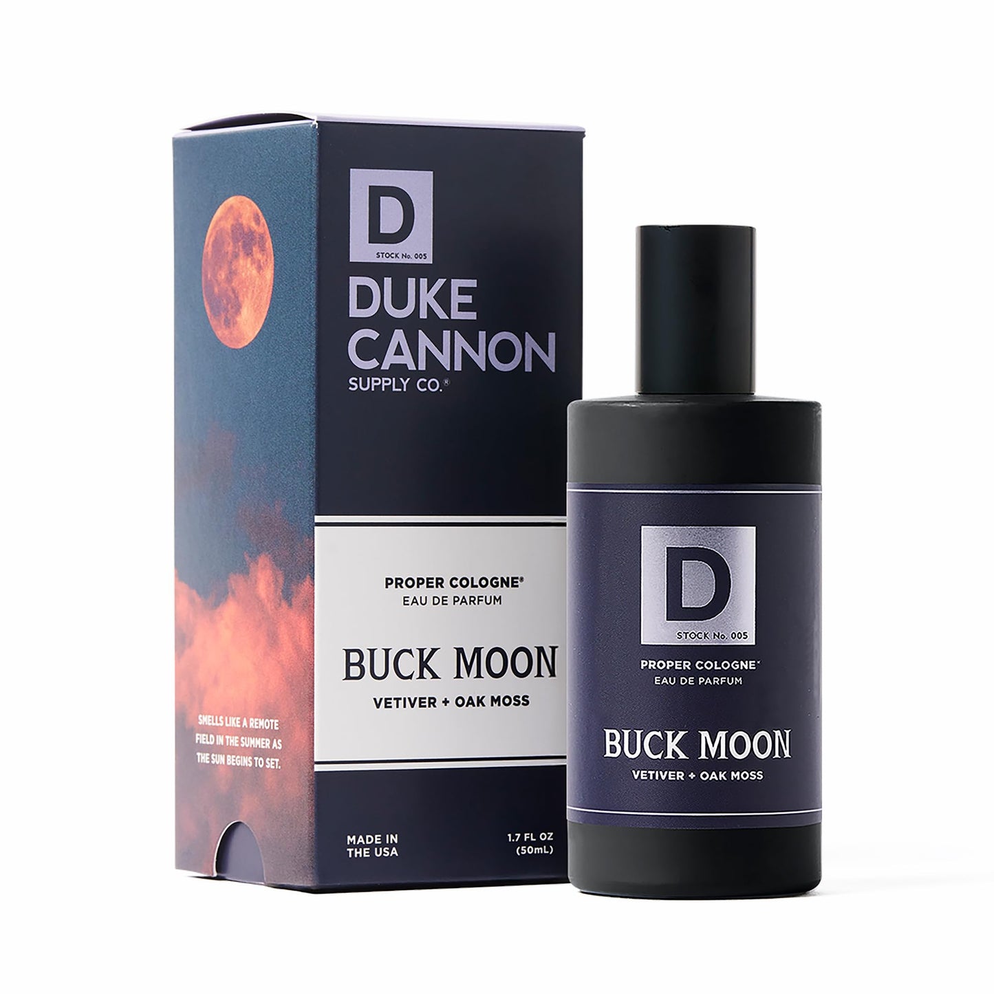Duke Cannon Proper Cologne Buck Moon | Men's Eau de Parfum | Lime and Vetiver | Warm, Earthy, Long-Lasting Scent | 1.7 fl oz Beauty & Personal Care Duke Cannon Supply Co.