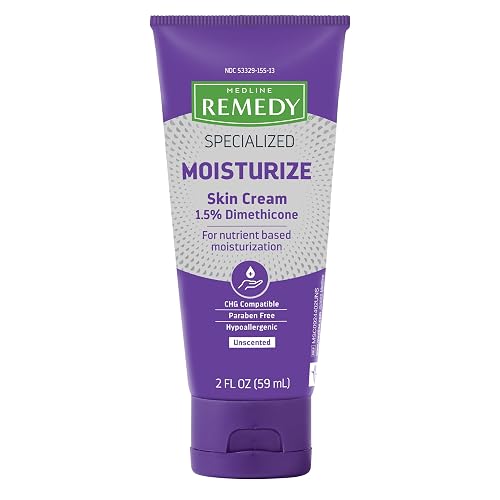 Medline Remedy Specialized Skin Cream, Unscented (2 fl oz), 1.5% Dimethicone, Nourishing Moisturizer for Dry Skin, Paraben-free, and Hypoallergenic Beauty & Personal Care Medline