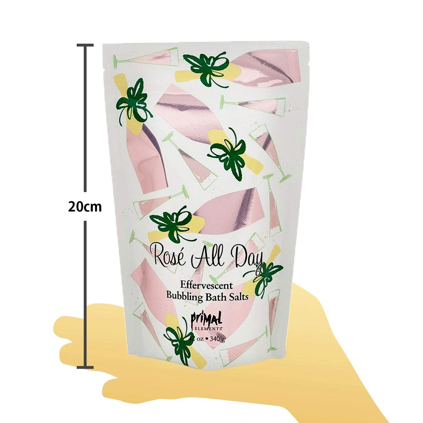 Primal Elements Bubbling Bath Salts 12 Ounce (Rose All Day) Beauty and Personal Care Primal Elements