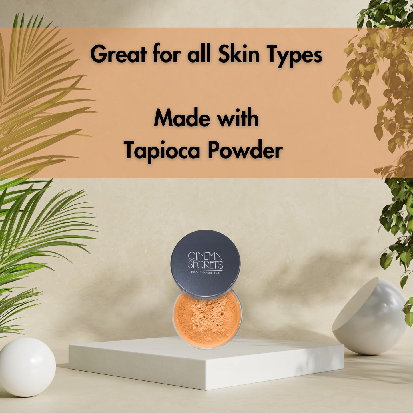 Cinema Secrets Ultralucent Setting Powder- Rich Tan Talc-Free Loose Mineral Powder for All Skin Types, Oil Control, Shine-Free Finish Beauty & Personal Care CINEMA SECRETS