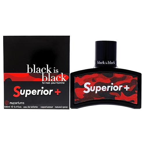 NU Parfums Black Is Black Superior Plus for Men Eau de Toilette Spray, 3.4 Ounce Beauty & Personal Care Nuparfums