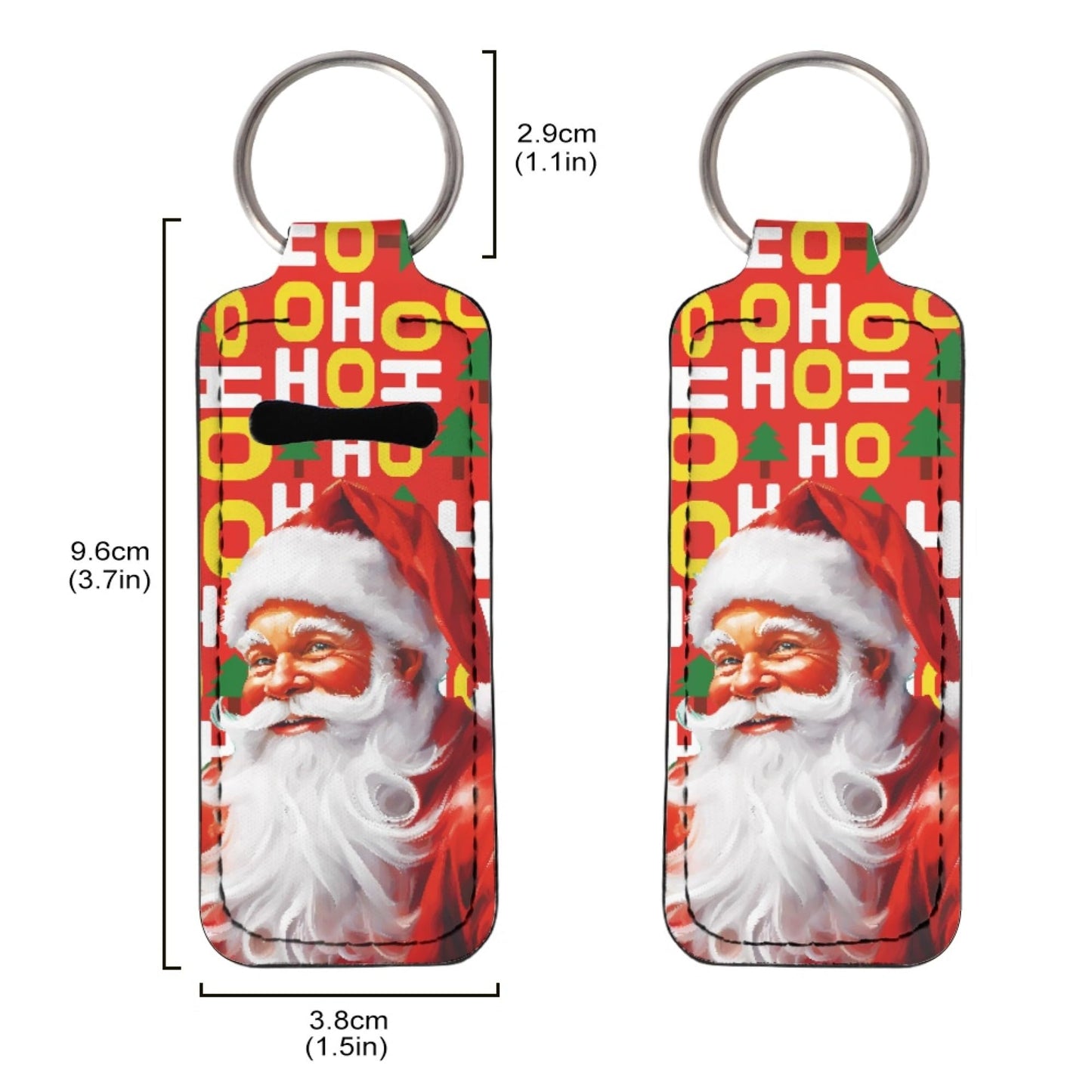 CLOHOMIN HO-HO-HO Chapstick Holder Keychain Santa Claus Lip Balm Holder for Car Red Lipstick Keychains for Chapstick Tracker Safeguard Christmas Gifts Beauty and Personal Care CLOHOMIN