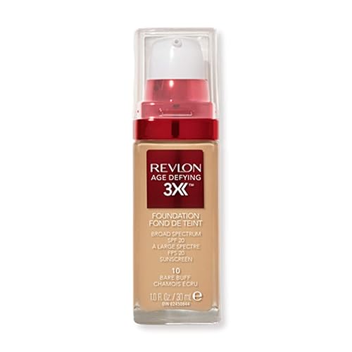 Revlon Liquid Foundation, Age Defying 3XFace Makeup, Anti-Aging and Firming Formula, SPF 20, Longwear Medium Buildable Coverage with Natural Finish Beauty & Personal Care REVLON
