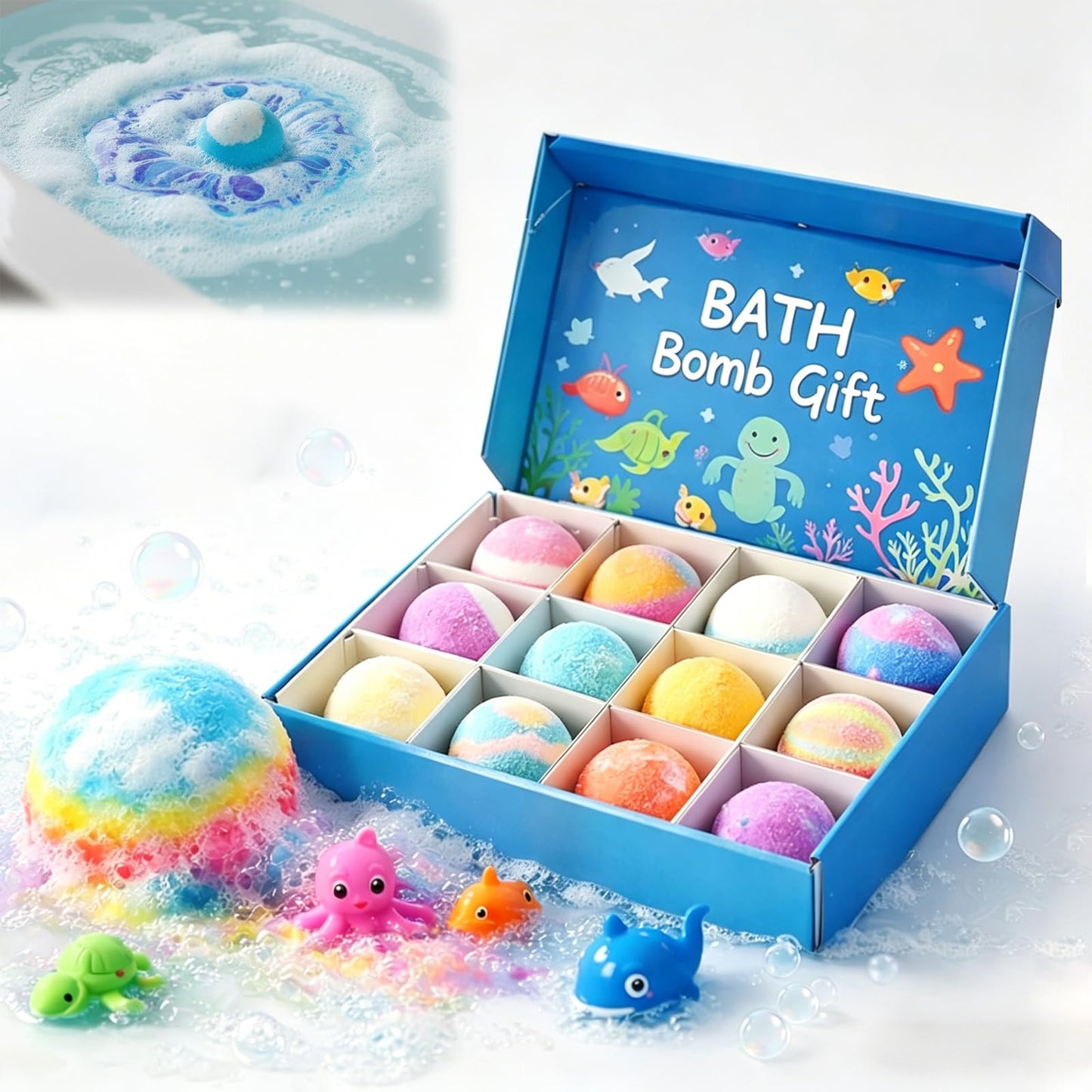 2026 New Bath Bombs for Kids with Surprise Inside, 12 Pack Kids Bath Bombs with Toys Inside Gift Set, Kid Bubble Bath Fizzy for Girls Boys & Toddlers Beauty and Personal Care YellowRiver
