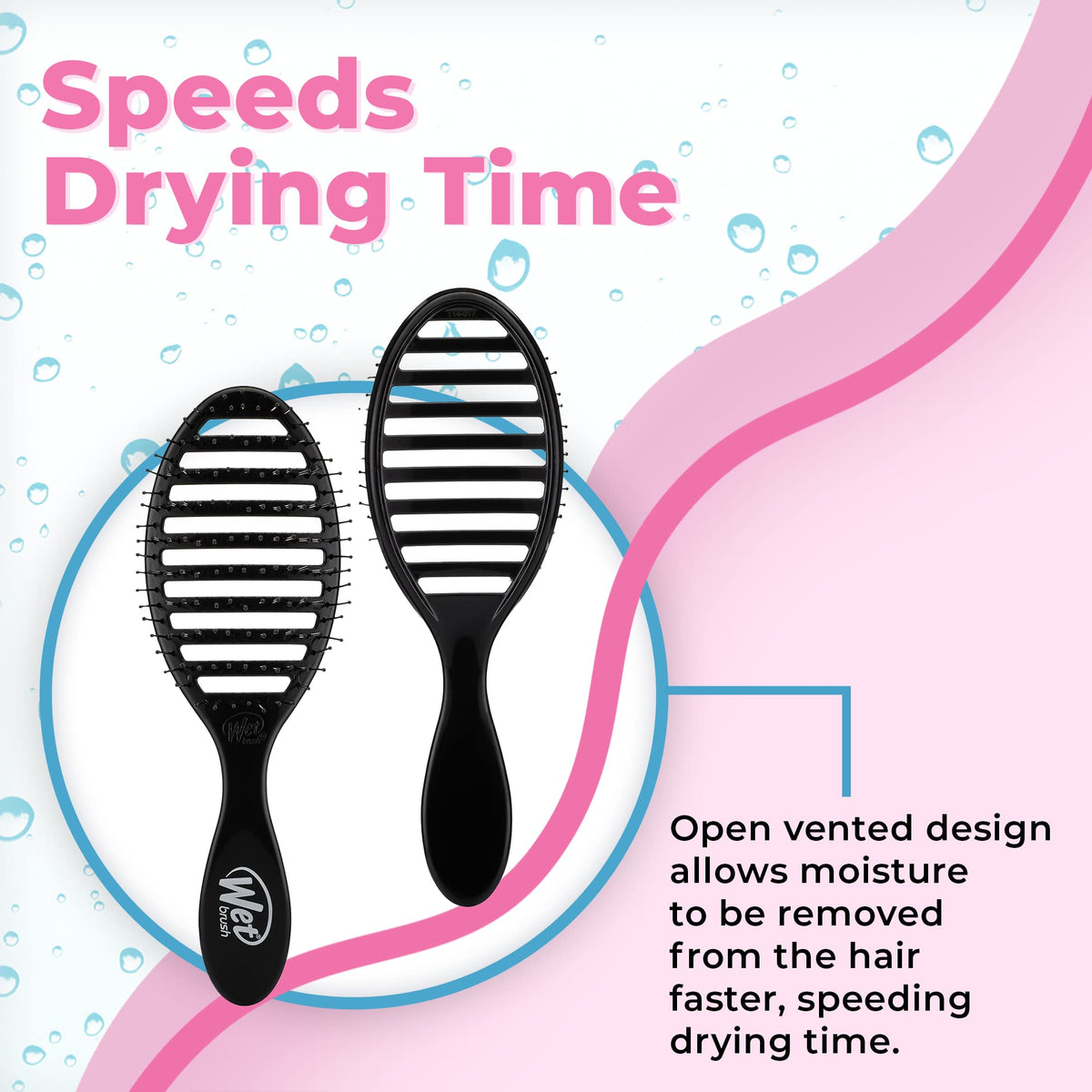 Wet Brush Speed Dry Hair Brush, Gravel (Terrain Textures) - Vented Design and Ultra Soft HeatFlex Bristles Are Blow Dry Safe With Ergonomic Handle Beauty & Personal Care Wet Brush