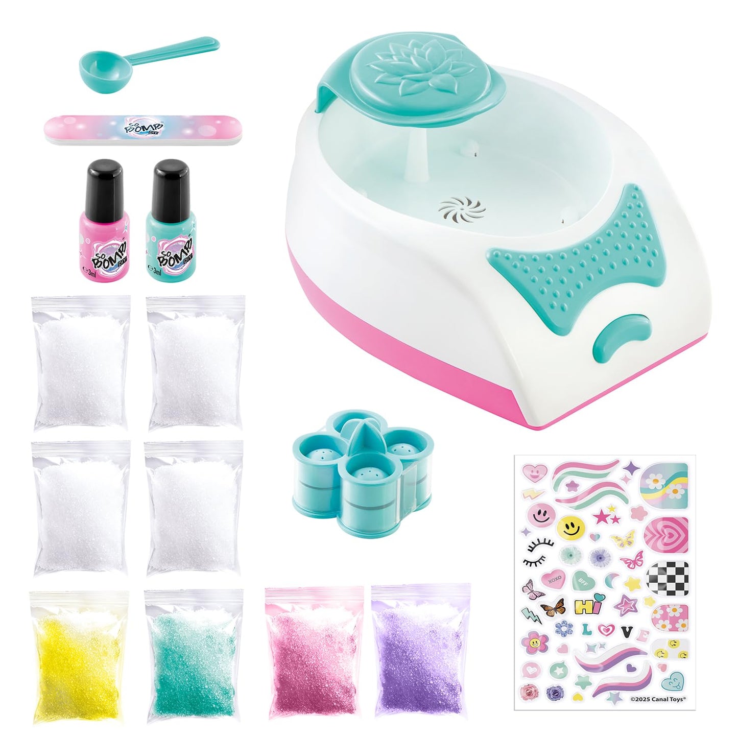 So Bomb DIY Hand Spa & Nail Salon, Make Your Own Bath Bombs, Create a Real Spa Experience at Home! Real Bubbling Hand Bath, So Relaxing! Beauty and Personal Care Canal Toys