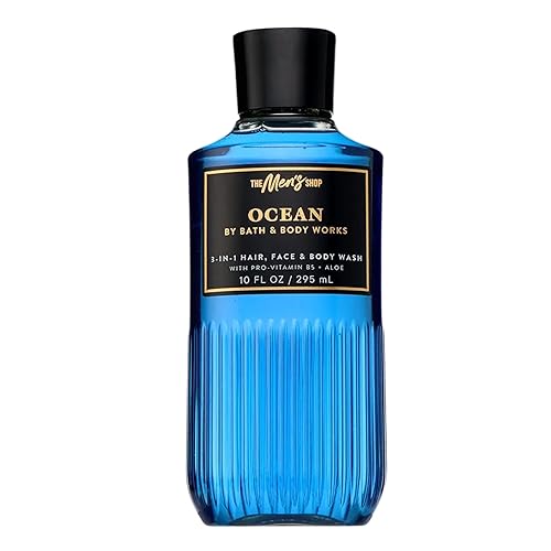 Bath & Body Works 3-in-1 Hair, Face & Body Wash for Men - Ocean Scent, Men's Shampoo & Cleanser with Pro-Vitamin B5 & Aloe, Coastal Air & Cypress Beauty & Personal Care Bath & Body Works