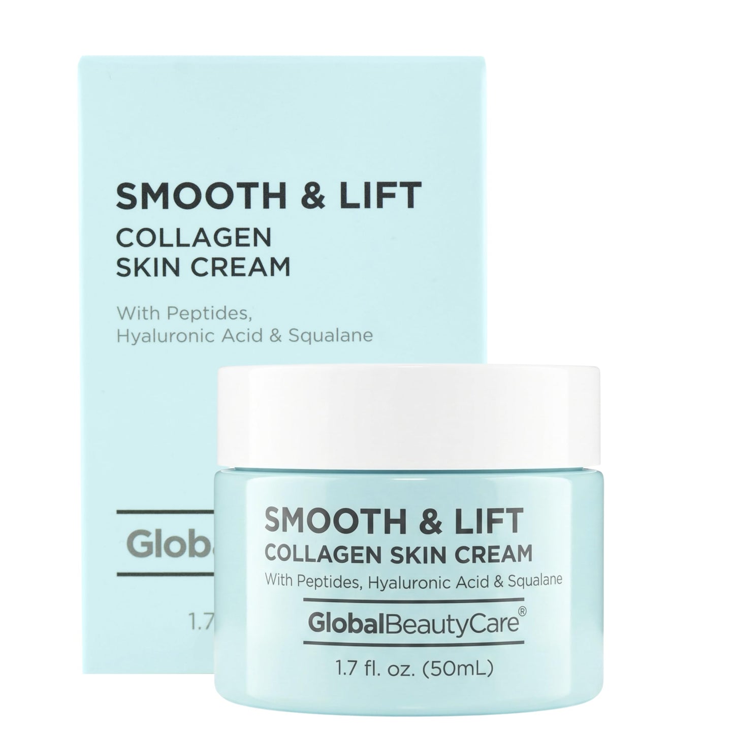 Global Beauty Care Smooth & Lift Collagen Skin Cream - Hydrating Face Moisturizer to Support Skin Elasticity with Peptides, Hyaluronic Acid, Squalane Beauty & Personal Care Global Beauty Care