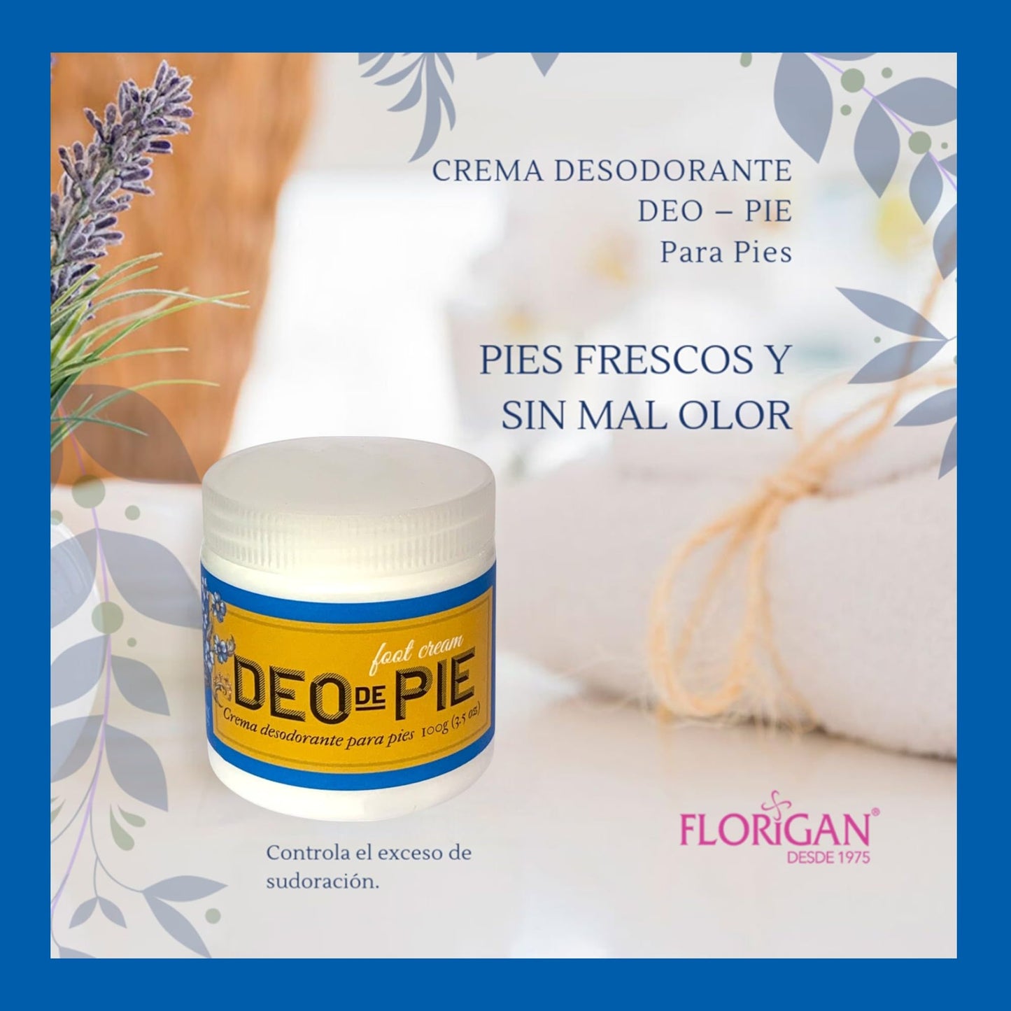 Deodorant Foot Cream Deo Pie by Florigan® 100grs. Beauty and Personal Care Florigan