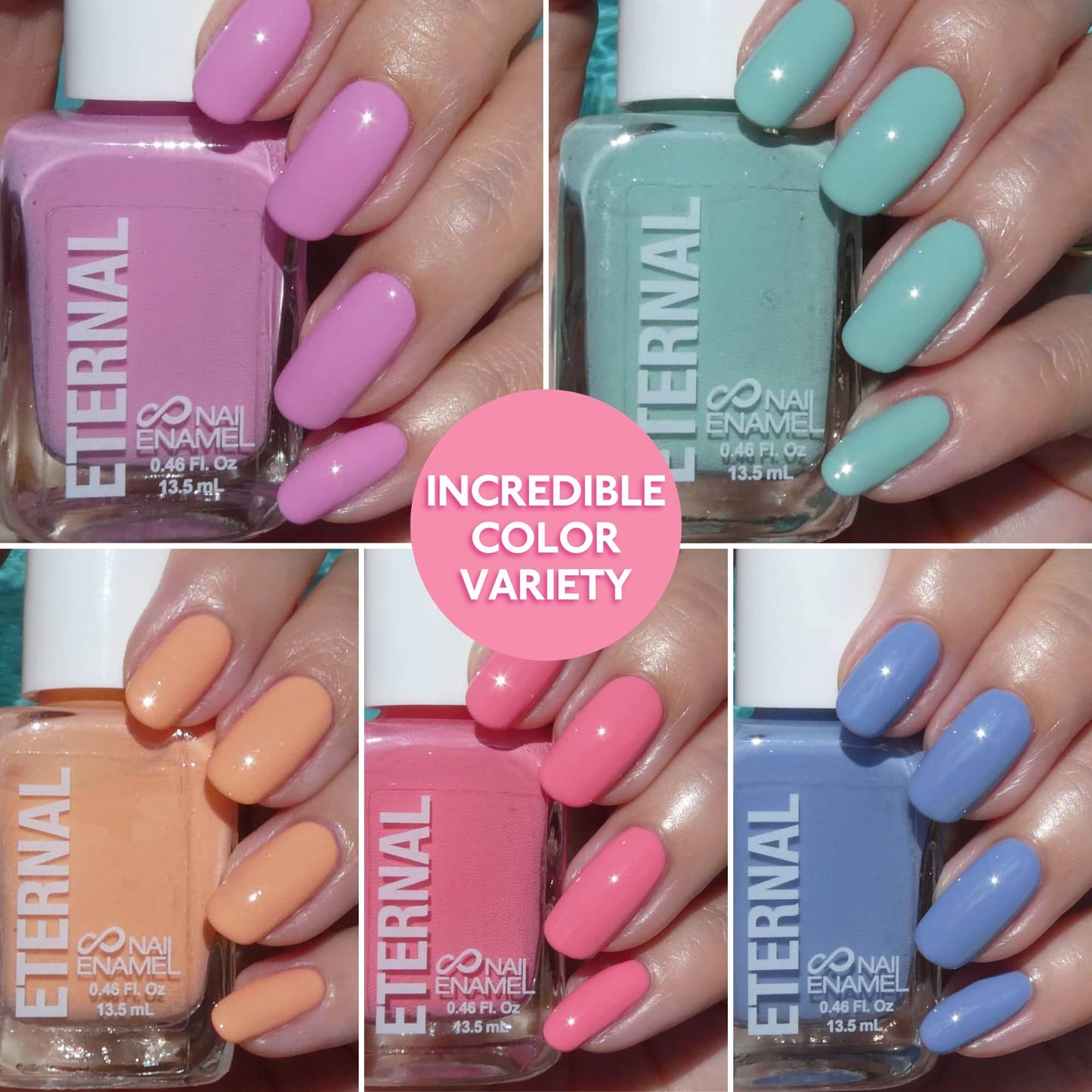 Eternal Pastel Nail Polish Sets for Women (CANDY PASTELS) - Pastel Nail Polish Set for Girls - Long Lasting & Quick Dry Nail Polish Set for Home DIY Beauty & Personal Care Eternal