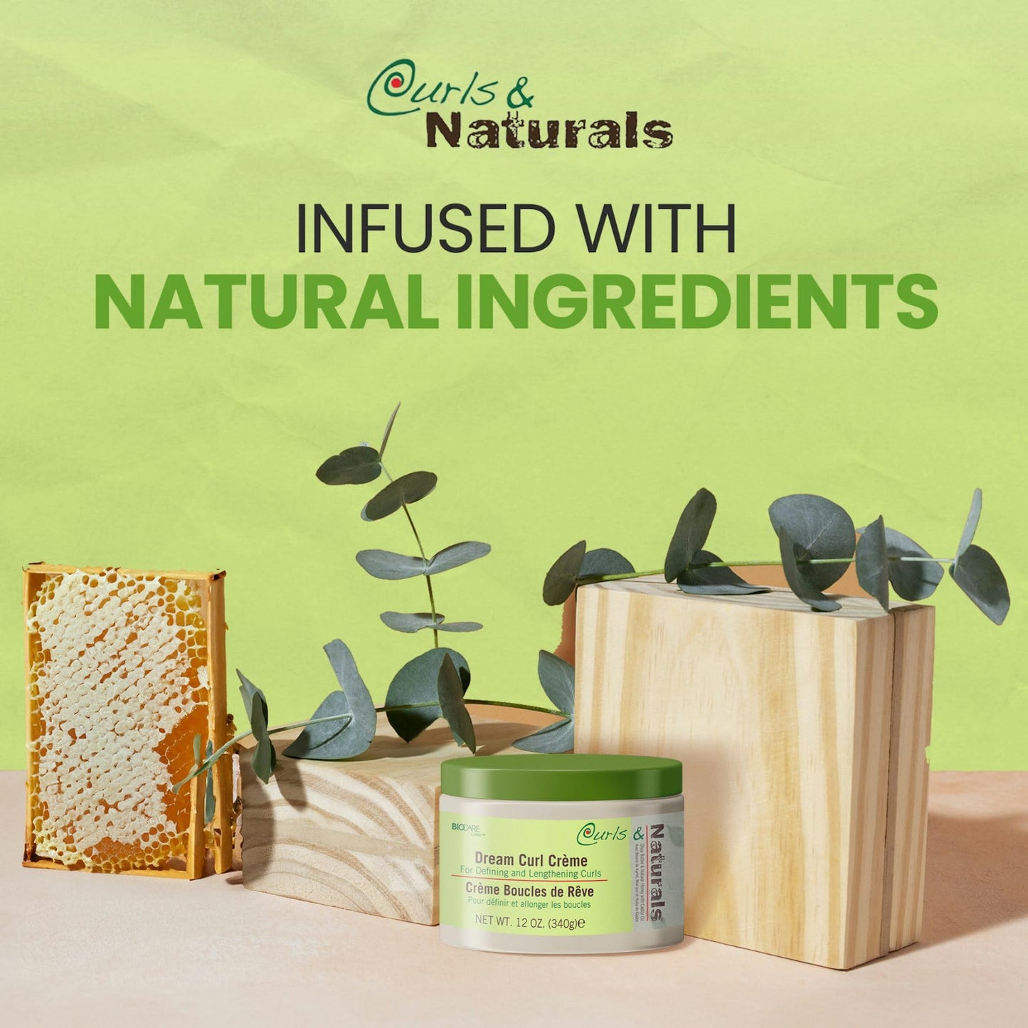 Curls & Naturals Dream Curl Cream with Shea Butter, Natural Honey, Castor Oil and Moroccan Argan Oil | Hydrating Cream that Defines and Lengthens Beauty & Personal Care Curls & Naturals