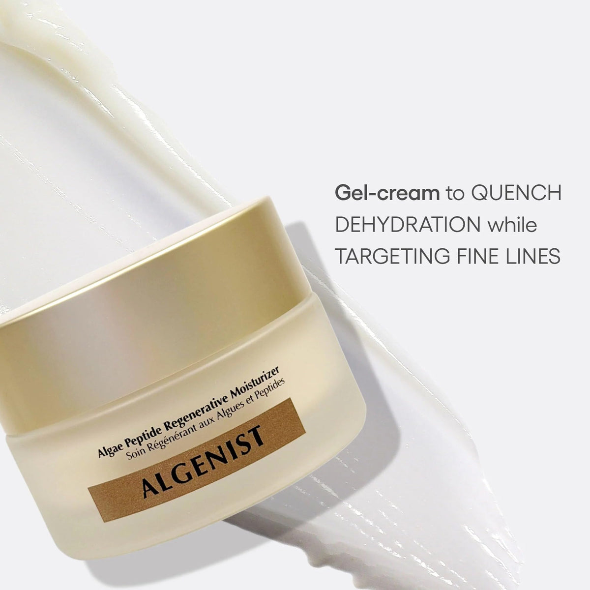 Algenist Algae Peptide Regenerative Face Moisturizer - Lightweight Hydrating Gel Face Cream with Alguronic Acid - Visibly Improves Tone, Texture