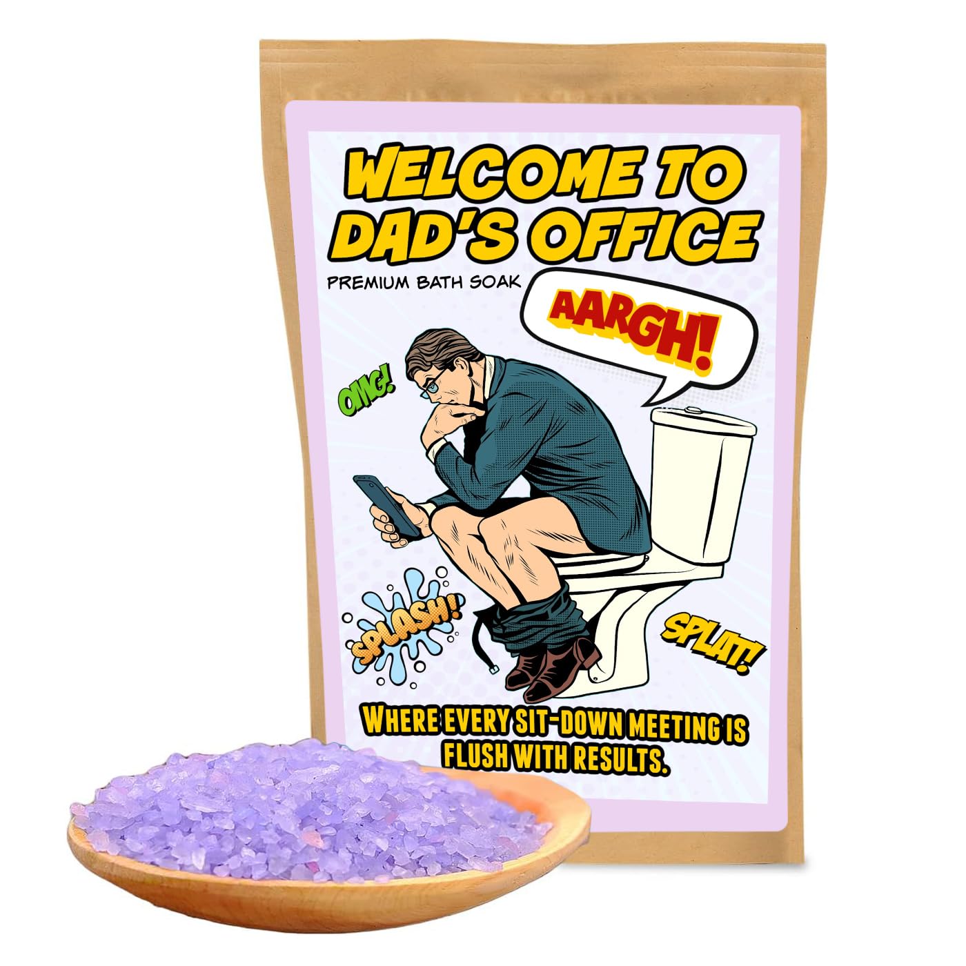 Dad’s Office Lavender Bath Soak for Father’s Day Self-Care Gift Soothing Muscle Tension Relief Stocking and Easter Basket Filler, Purple Beauty and Personal Care Gears Out