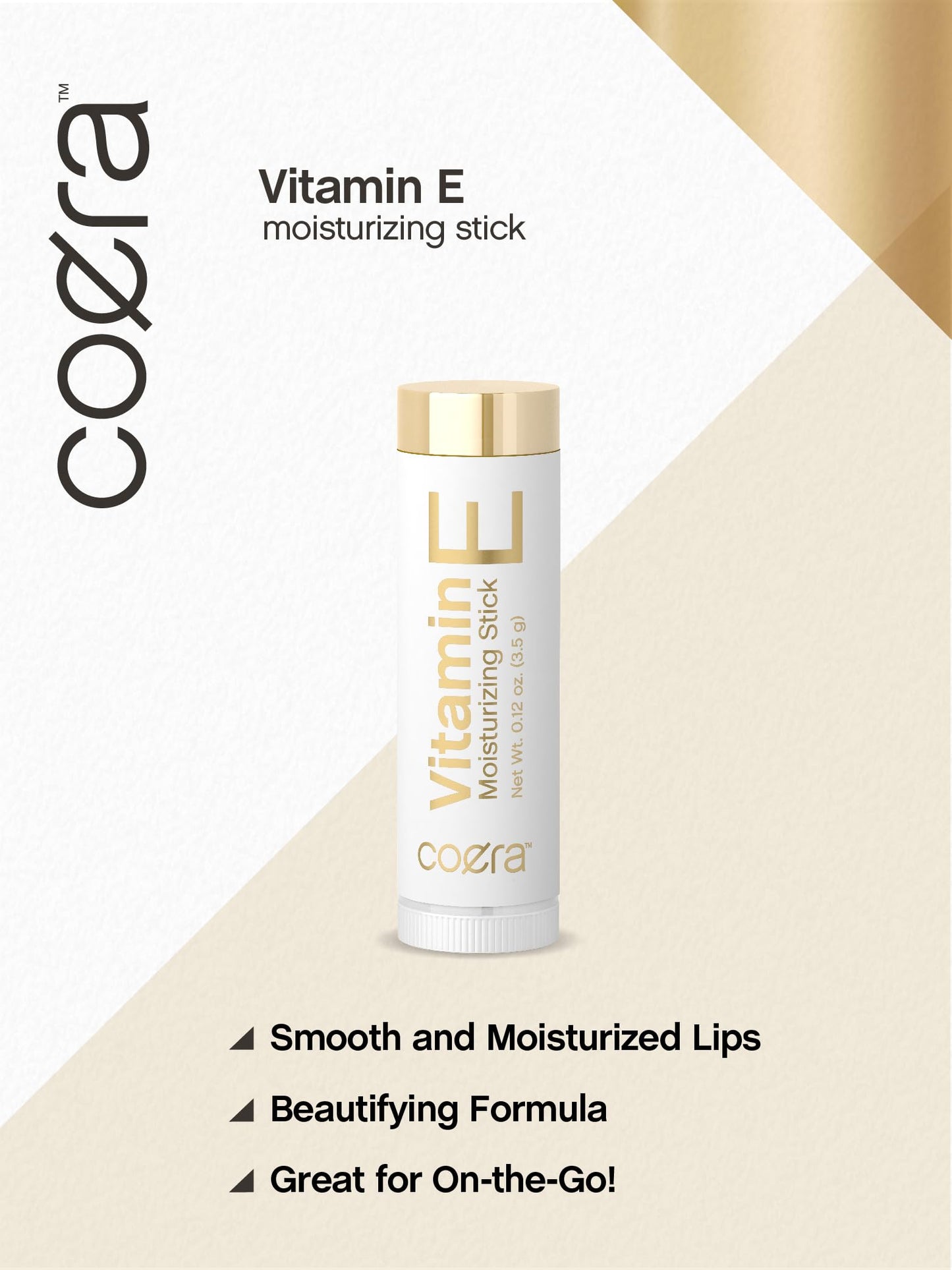Coera Vitamin E Moisturizing Stick for Lips | .12 oz (2 Pack) | Hydrating & Nourishing Moisturizer | Free of Parabens, SLS & Fragrances Beauty & Personal Care Coera