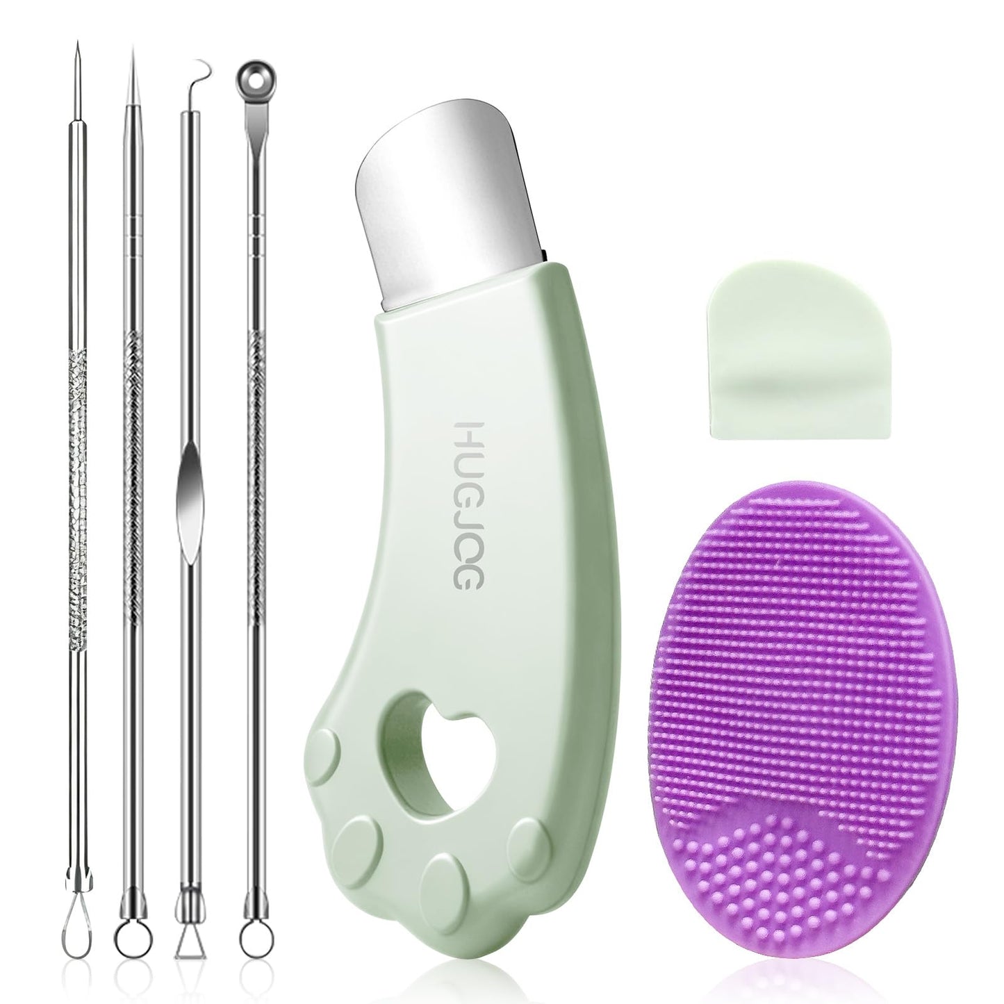 HUGJOG Blackhead Remover Tools for Face, Black Head Remover for Nose, 304 Stainless Steel Pore Extractor Spatula for Deep Pore Cleaning with Soft Beauty and Personal Care HUGJOG
