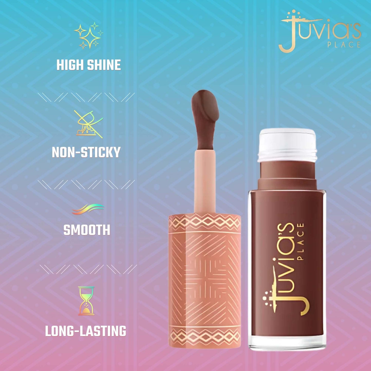 Juvia's Place Nubian Earth Lip Reflect Lip Gloss Meroe - Non-sticky Lip Makeup, Hydrating, Tinted Lip Gloss, Shine & Glow Lip Makeup, Beauty & Beauty & Personal Care Juvia's Place