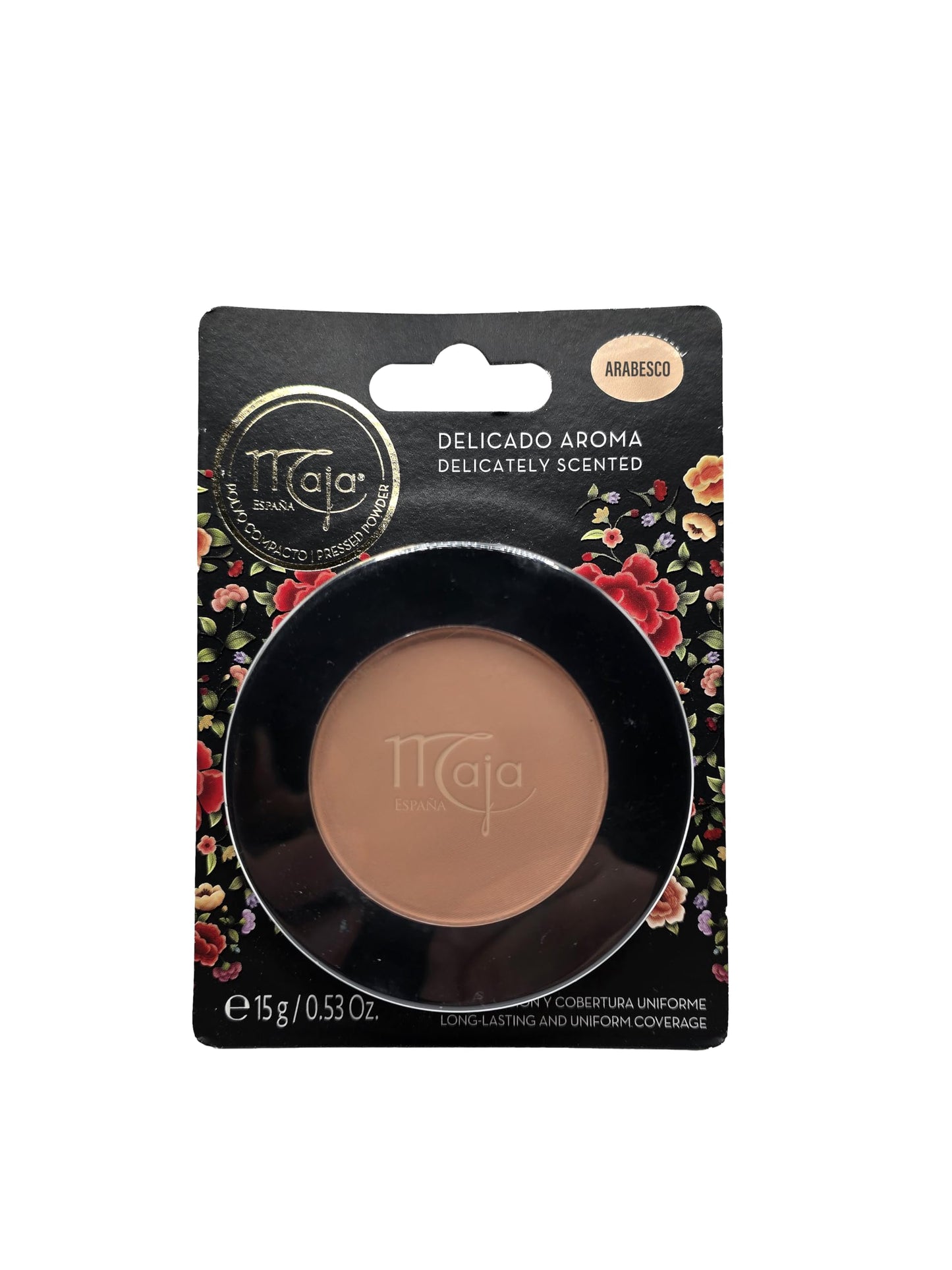 Maja Pressed Compact, Creme Powder for Flawless Uniform Coverage, Skin Matte, Without Shine, Long Lasting Effect, Pressed Powder with Mirror, Arabesco Beauty & Personal Care Maja