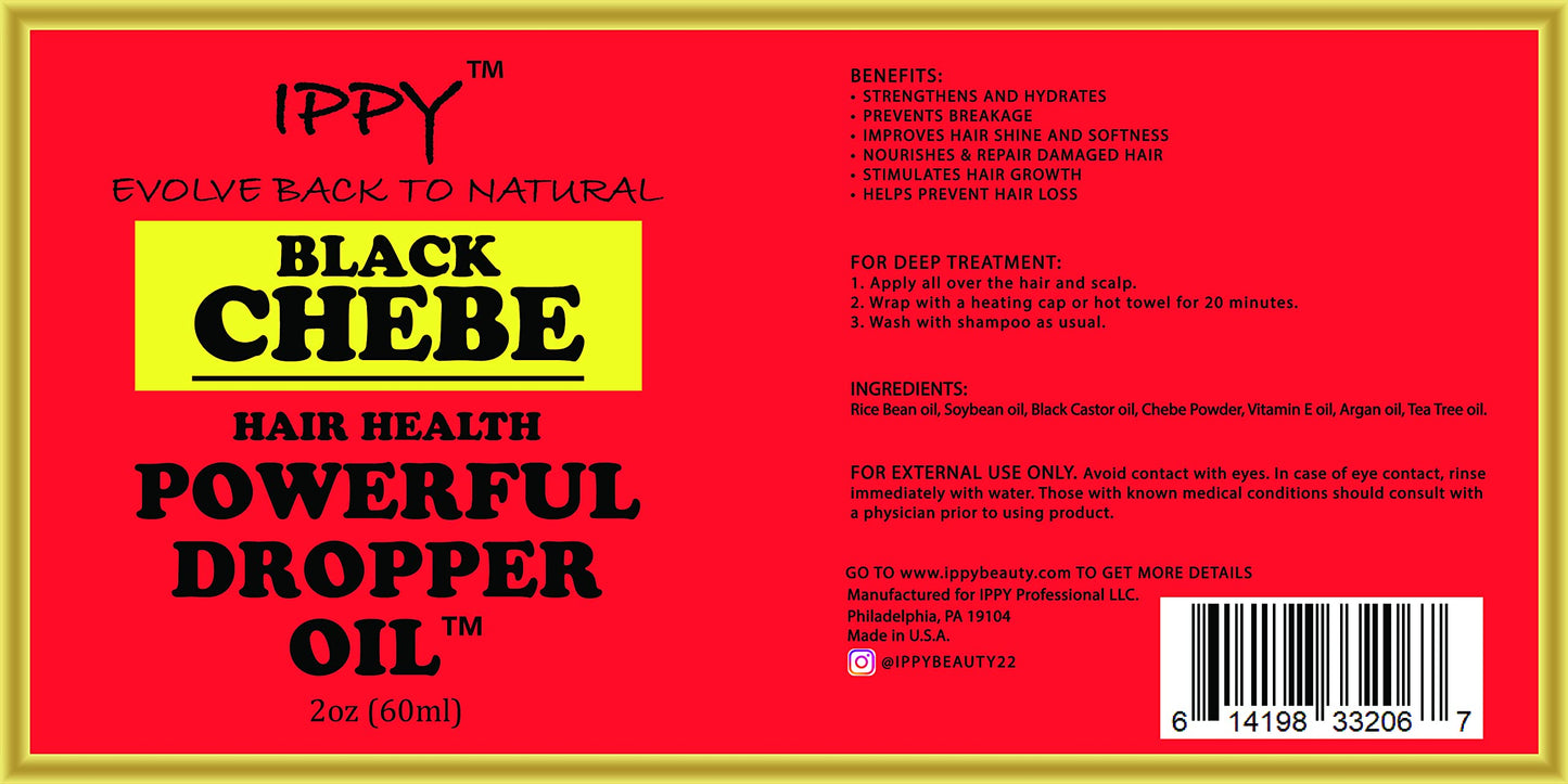 IPPY BEAUTY BLACK CHEBE POWERFUL DROPPER OIL 2oz Beauty & Personal Care IPPY BEAUTY