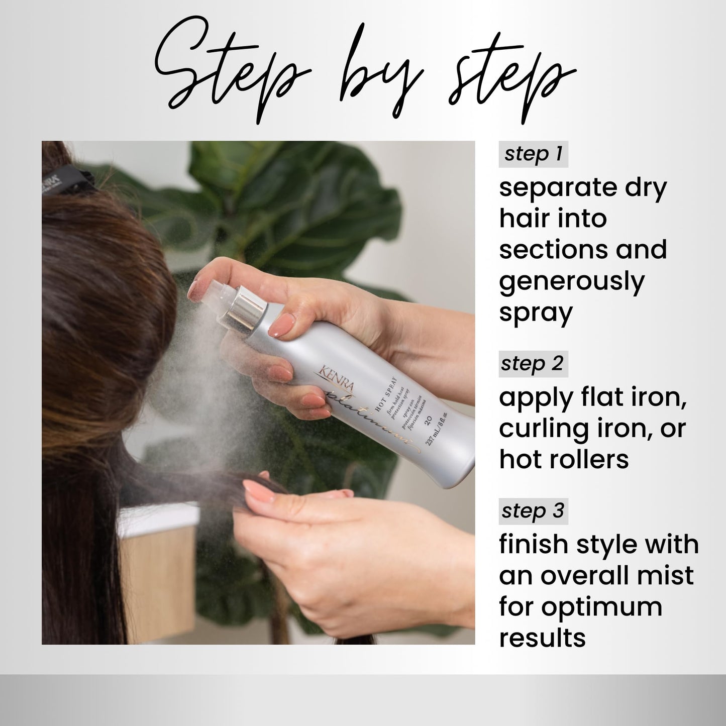 Kenra Platinum Hot Spray 20 | Heat Protection Styler | Long-Lasting, Firm Hold | Adds Vibrant Shine | Humidity & Thermal Protection | Clean Release Beauty & Personal Care Kenra