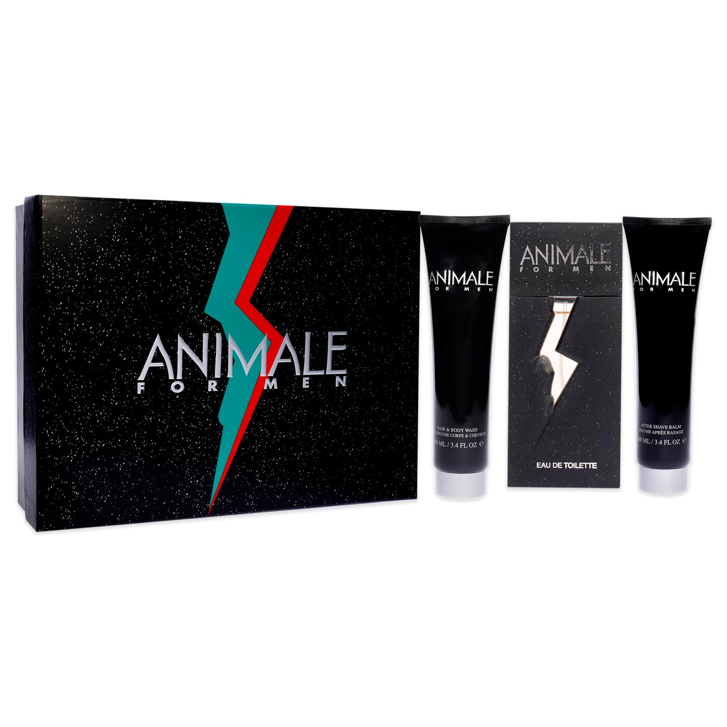 Animale By Animale Parfums For Men. Set-edt Spray 3.3 oz & Aftershave Balm 3.4 oz & Body Wash 3.4 oz Beauty & Personal Care Animal