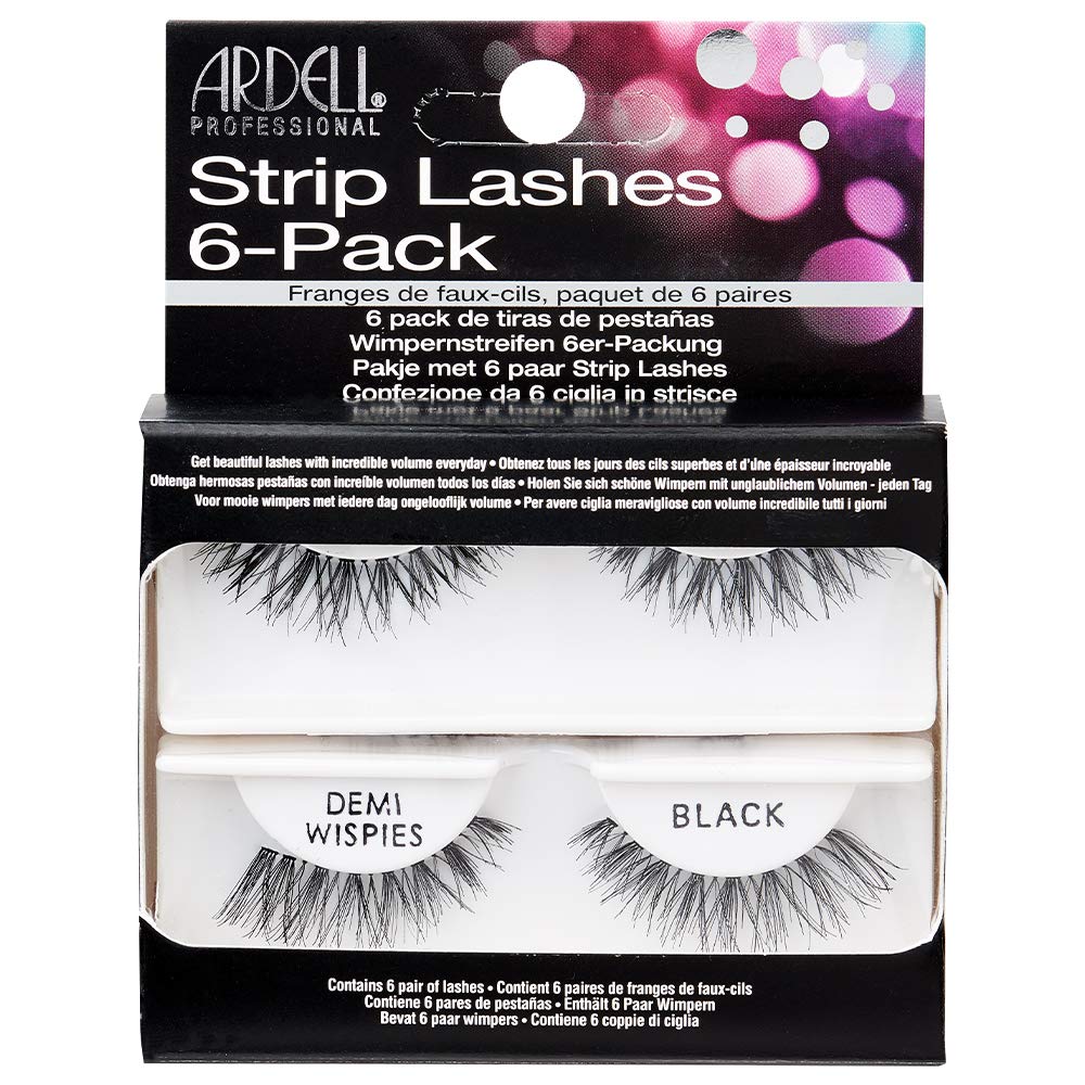 Ardell False Eyelashes Strip Lashes (Demi Wispies, 6 Pairs (Pack of 1))