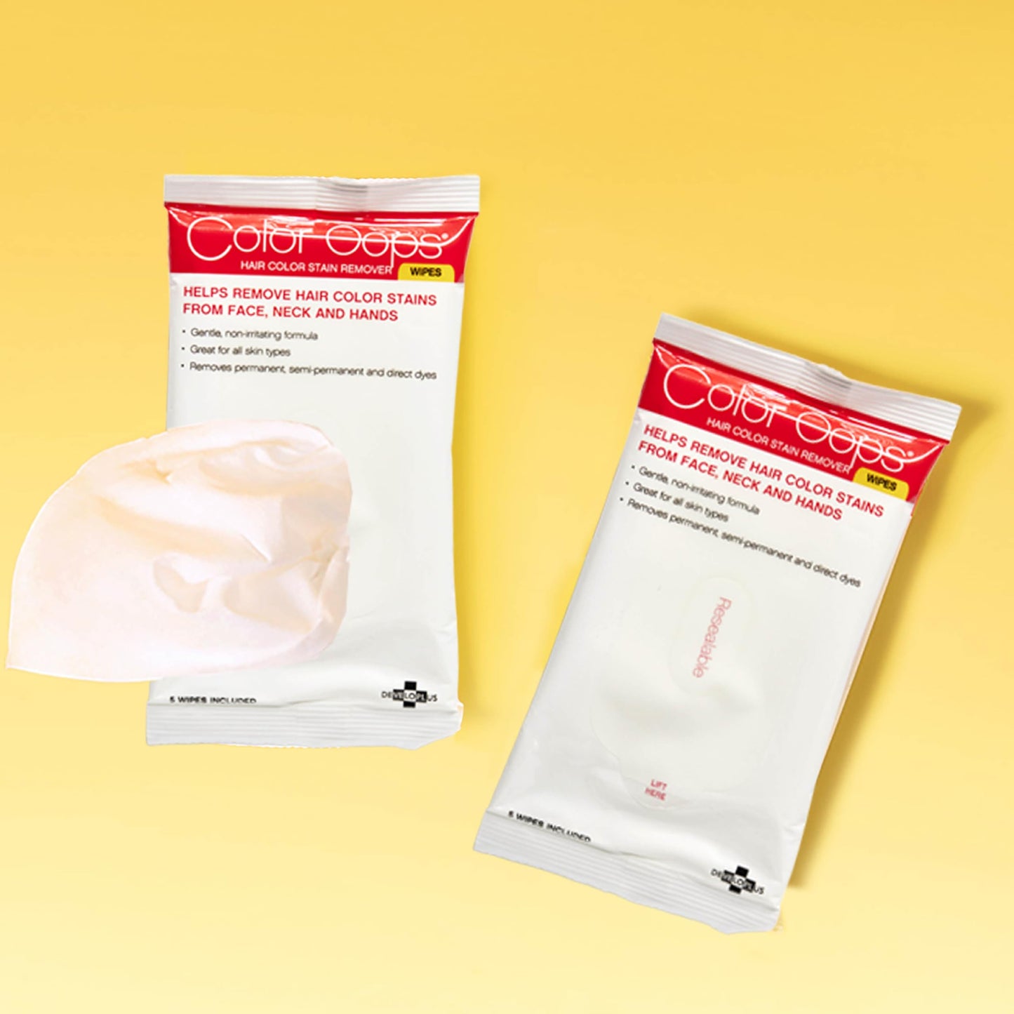 Color Oops Hair Color Remover Wipes, 5 Count, Coconut Oil Base Quickly and Gently Removes Temporary, Semi-Permanent, & Permanent Hair Color Stains Beauty & Personal Care Color Oops
