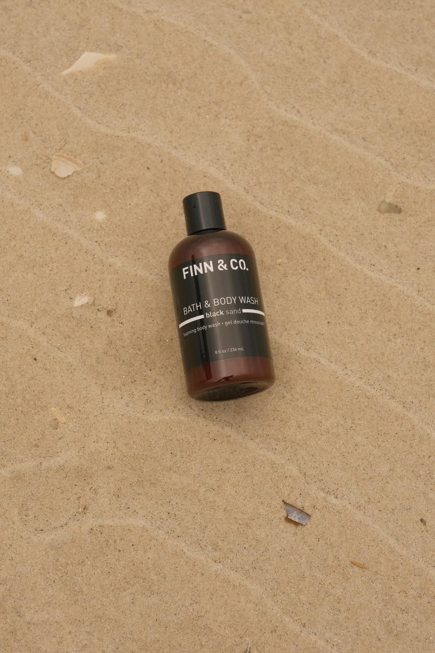 FINN & CO. Black Sand Body Wash, Beach-Inspired Fragrance, Hydrating & Moisturizing, Aloe & Green Tea, Soothes & Softens Skin, Cruelty-Free, Luxury Beauty & Personal Care FINN & CO.