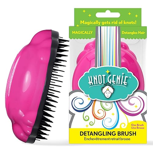 Knot Genie Detangling Hair Brush for Kids (Fairy Pink) | Perfect Detangling Brush for Curly Hair, Gently Separate Tangles, Leaves Hair Smooth Beauty & Personal Care Knot Genie