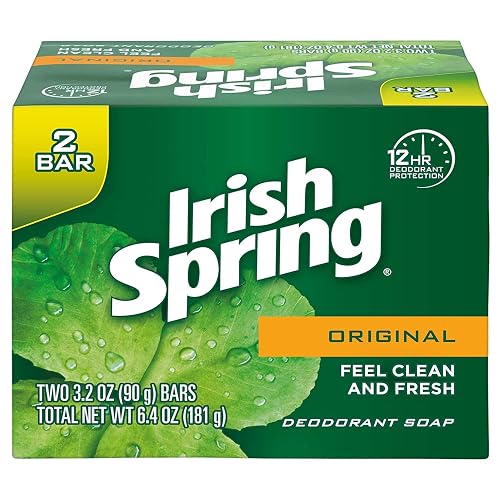 Irish Spring Original Deodorant Bar Soap, 3.20 oz bars, 2 ea Beauty & Personal Care Irish Spring