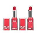 NICKA K NEW YORK Sheer Glaze Lipstick, Gloss, Balm, Tint, Buildable Color, Enhances Lips with a Dewy, Fresh Finish (Strawberry Red 2 Pack) Beauty & Personal Care NICKA K NEW YORK