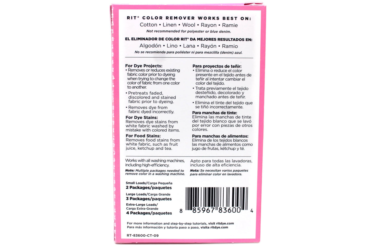 Rit 0340179 Dye Powder-Color Remover, by The by The Yard (Pack of 3) Beauty & Personal Care Rit