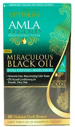 Optimum Care Amla Legend Miraculous Oil Dull Defying Hair Color, 40 Natural Dark Brown 1 ea (Pack of 4) Beauty & Personal Care Optimum