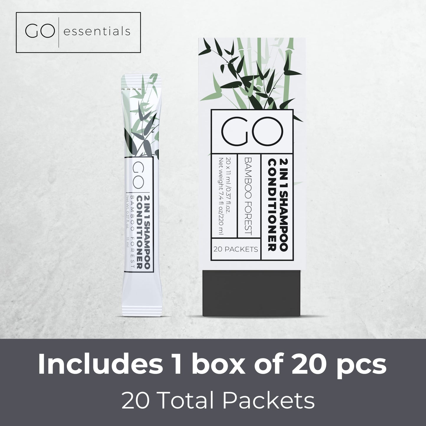 Travel Size Shampoo and Conditioner Set of 20 - 2 in 1 Single Use Travel Shampoo and Conditioner (Sulfate Free) - Hotel Amenities, Homeless Care Kit. Beauty & Personal Care Go Essentials