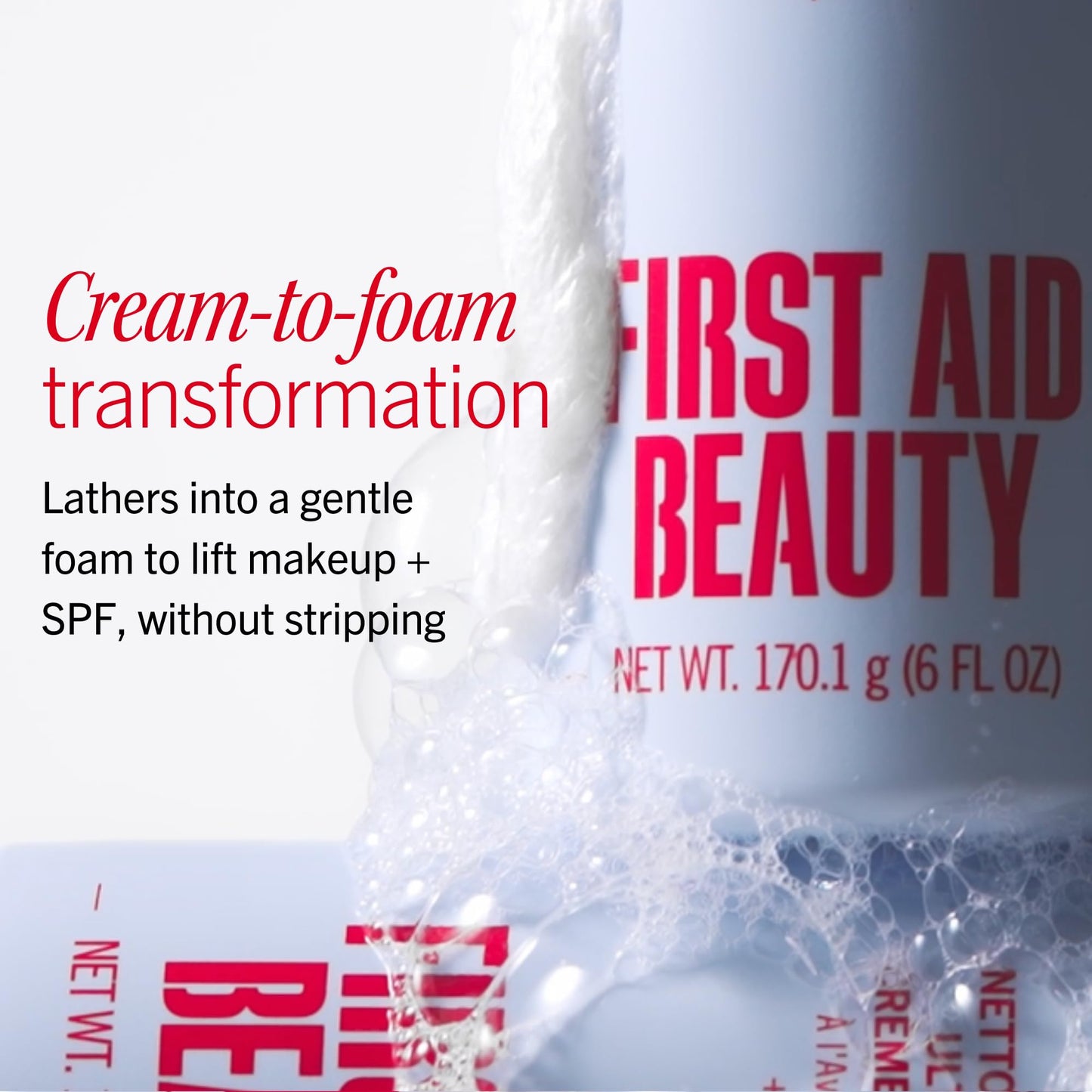 First Aid Beauty Ultra Gentle Cream-to-Foam Facial Cleanser, Fragrance Free Makeup Removing Face Wash with Colloidal Oatmeal & Glycerin, Sensitive Beauty and Personal Care First Aid Beauty