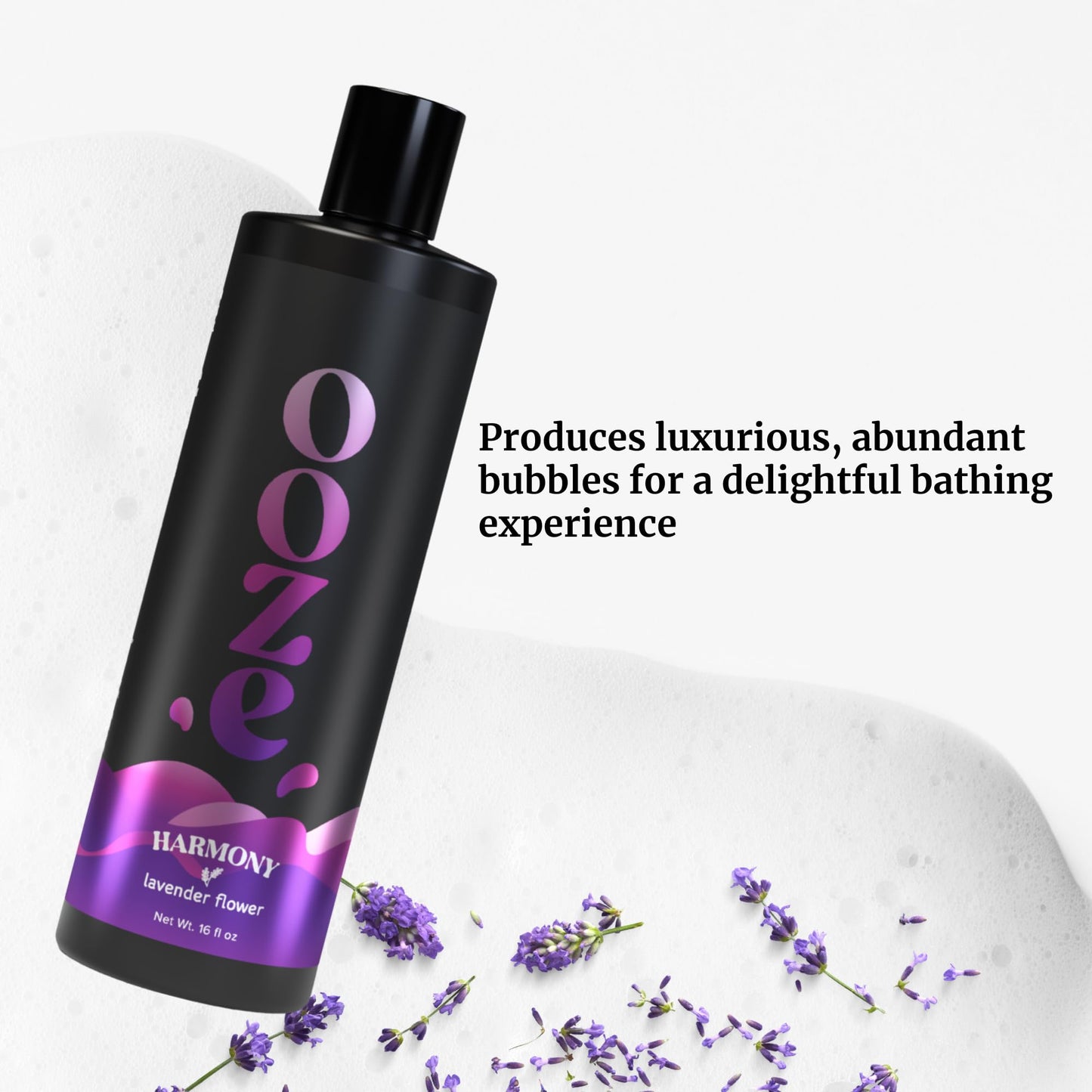 OOZE Lavender Bubble Bath for Women (473ml) - Bath Bubbles for Relaxing, Calming & Soothing - Self-Care & Wellness - Zero Parabens, Cruelty-Free, Made Beauty and Personal Care OOZE Bath