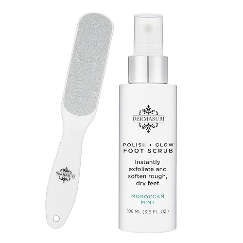 Dermasuri - Callus Remover Foot Scrub - Exfoliating Feet Spray-on Formula and Reusable Deluxe Sole File - Dead Skin Remover, Callus Rasp Scrubber Beauty & Personal Care Dermasuri
