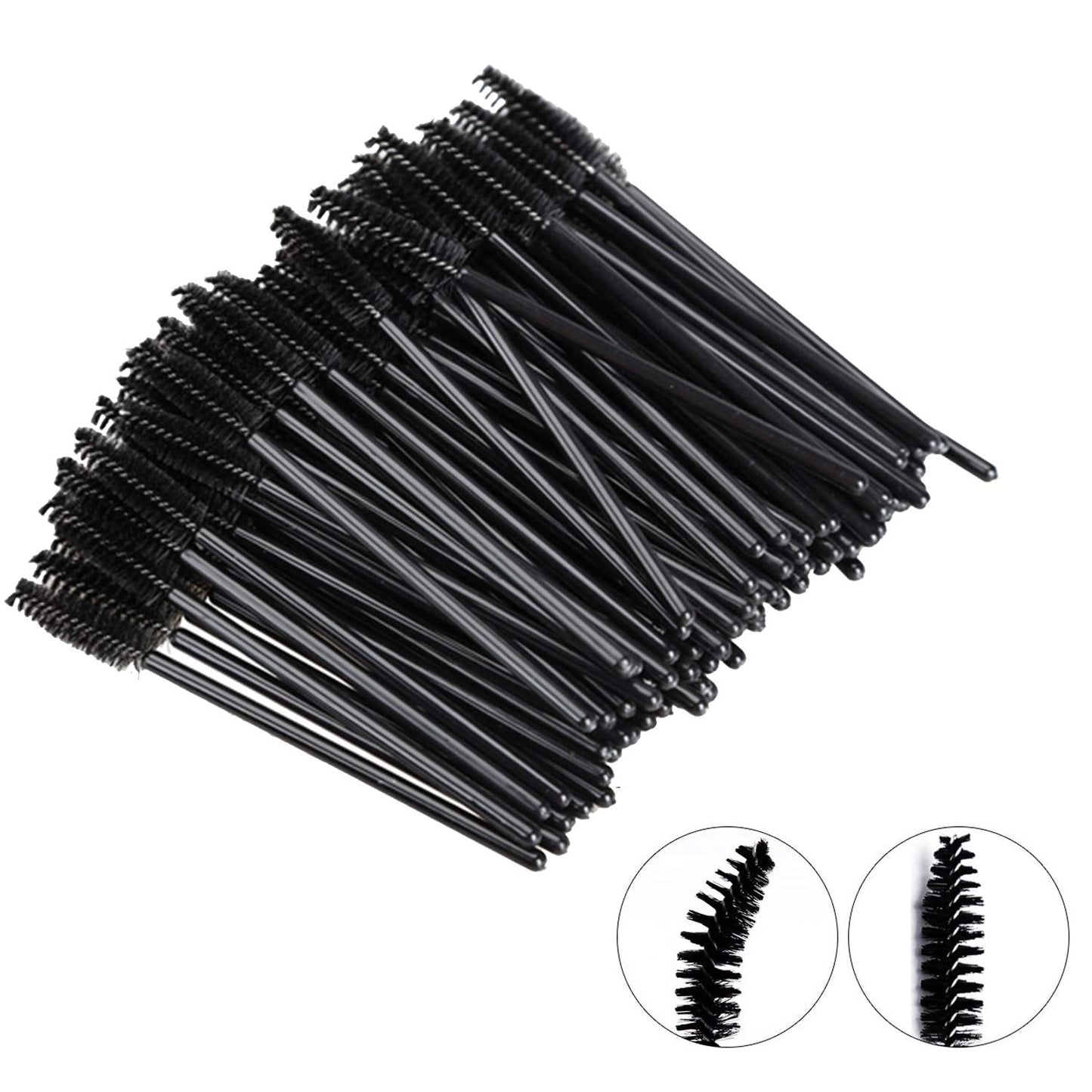 GUMIKE 100 Pcs Disposable Eyelash Mascara Brushes for Eye Lashes Extension Eyebrow and Makeup (Black) Beauty and Personal Care GUMIKE