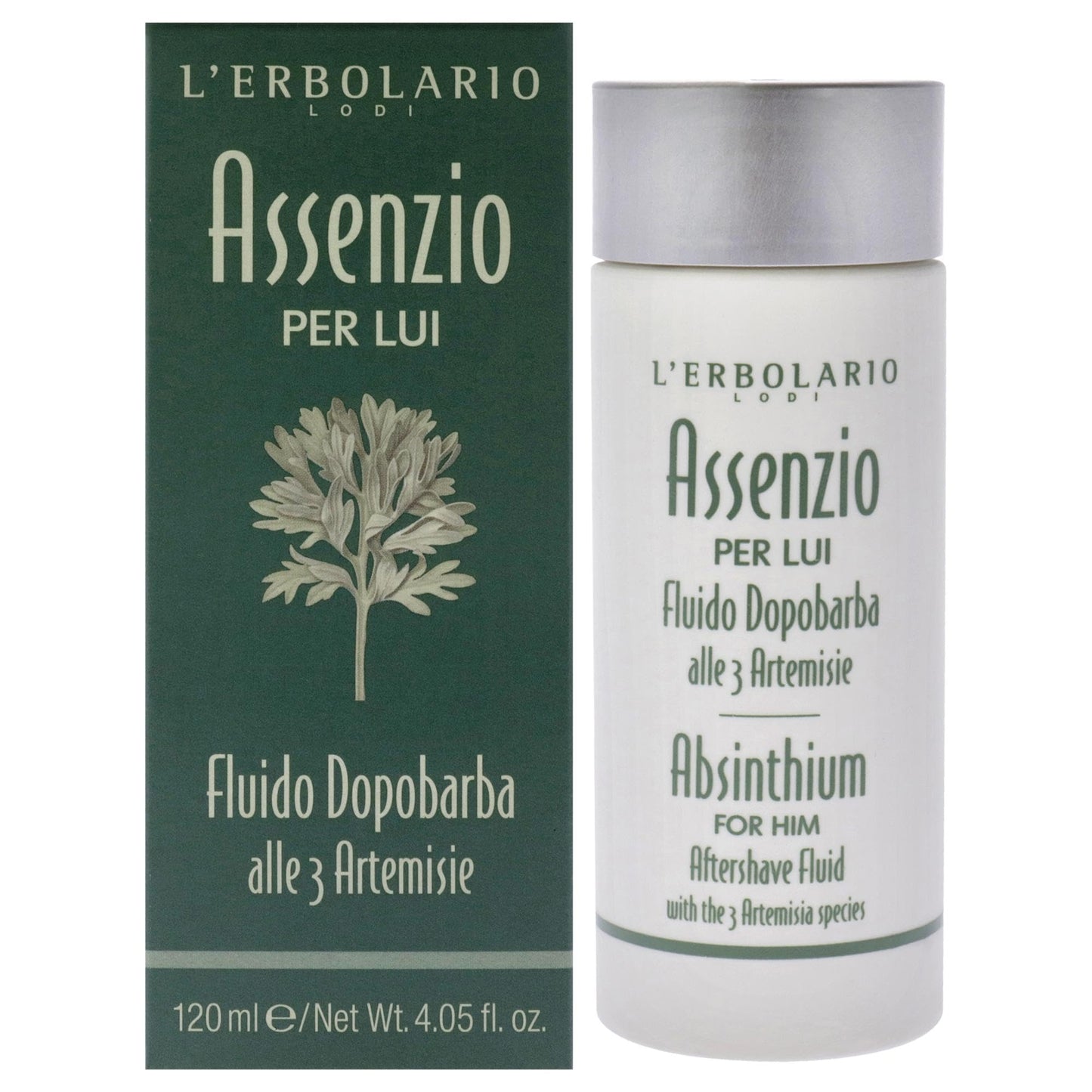 L'Erbolario Absinthium Aftershave Fluid - Absinthium, Tarragon And Genepy - Triple Toning, Moisturizing And Astringent Action - Leaves Skin Feeling Beauty and Personal Care L'Erbolario