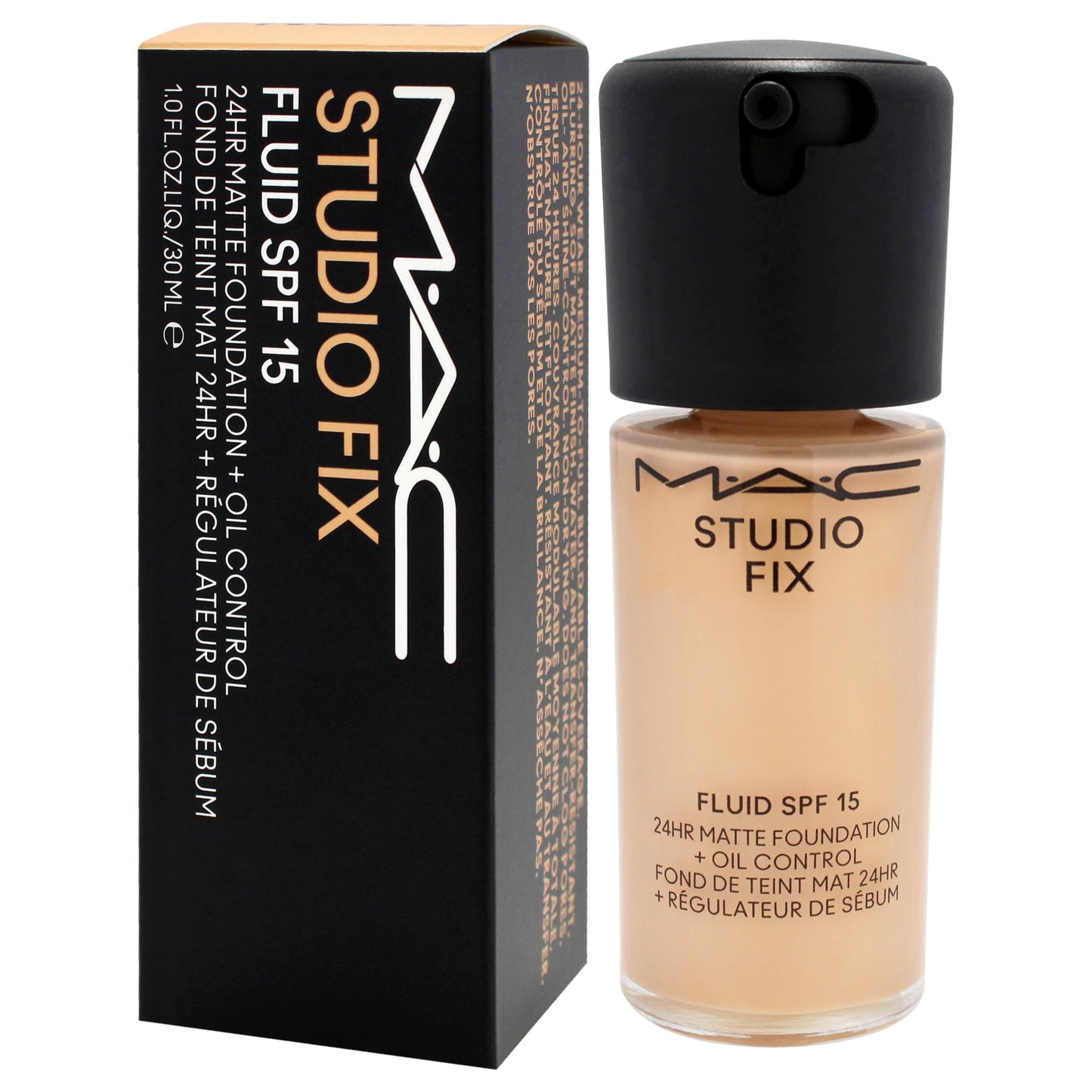 Studio Fix Fluid SPF 15 24Hr Matte Foundation Plus Oil Control - NC25 by MAC for Women - 1 oz Foundation Beauty & Personal Care MAC