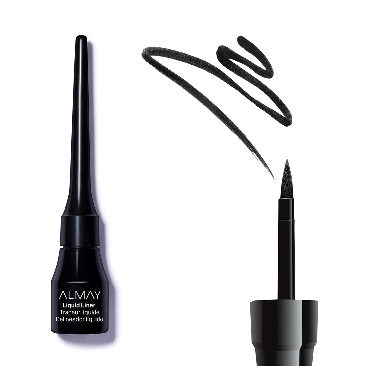 Almay Liquid Eyeliner, Waterproof, Fade-Proof Eye Makeup, Easy-to-Apply Liner Brush, Stocking Stuffer for Women, 221 Black, 0.1 Oz Beauty & Personal Care Almay