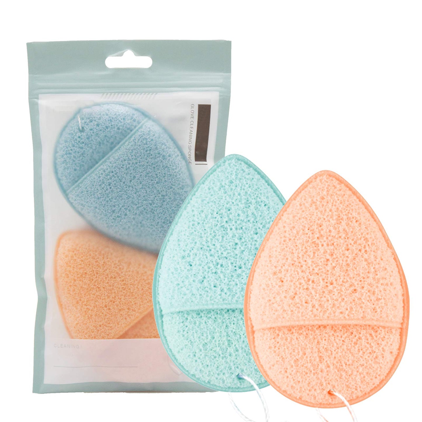 DAGEDA 2 PCS Konjac Facial Sponge, Deep Pore Cleansing and Exfoliating Blackheads, Daily Facial Cleansing, Makeup Remover, Glove Bath Sponge, Suitable Beauty & Personal Care DAGEDA