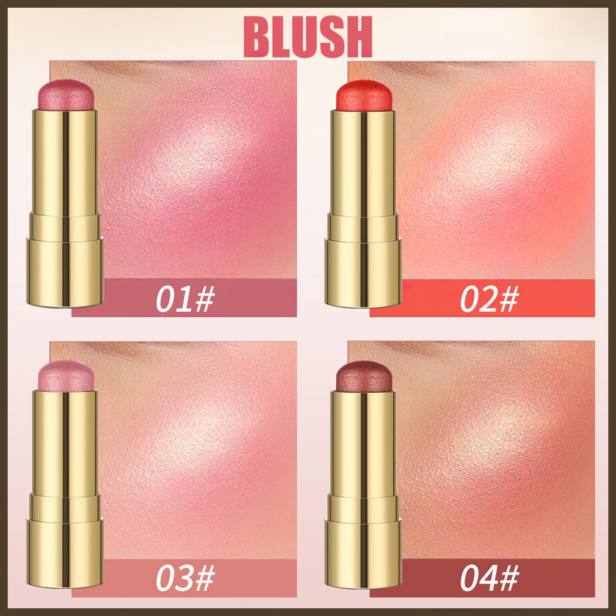 MIELIKKI Cream Eyeshadow Stick, Eye Shadow Pen, Shades with Highlighter Sticks & Blush Sticks, Long Lasting, Waterproof, Matte Finish, Eyeshadow #01 Beauty & Personal Care MIELIKKI